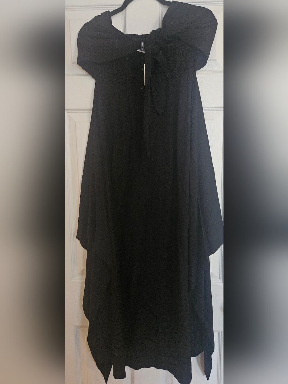 JLUXLABEL Black Maxi Wrap Up Strapless Dress. Size M. NWT.